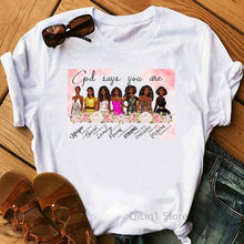 Load image into Gallery viewer, God says you are black girl  beautiful magic t shirt