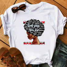 Load image into Gallery viewer, God says you are black girl  beautiful magic t shirt