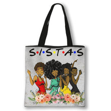 Load image into Gallery viewer, Art African Sister Pattern Print Totes Bag Afro Girl  Fashion Handbag Ladies Shopping Bag Woman Shoulder Bag for Travelling