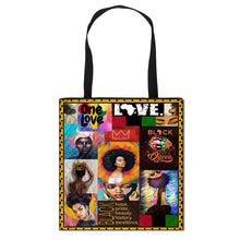 Load image into Gallery viewer, Art African Sister Pattern Print Totes Bag Afro Girl  Fashion Handbag Ladies Shopping Bag Woman Shoulder Bag for Travelling