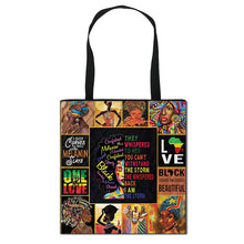 Load image into Gallery viewer, Art African Sister Pattern Print Totes Bag Afro Girl  Fashion Handbag Ladies Shopping Bag Woman Shoulder Bag for Travelling