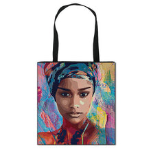 Load image into Gallery viewer, Art African Sister Pattern Print Totes Bag Afro Girl  Fashion Handbag Ladies Shopping Bag Woman Shoulder Bag for Travelling