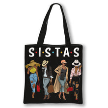 Load image into Gallery viewer, Art African Sister Pattern Print Totes Bag Afro Girl  Fashion Handbag Ladies Shopping Bag Woman Shoulder Bag for Travelling